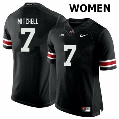 NCAA Ohio State Buckeyes Women's #7 Teradja Mitchell Black Nike Football College Jersey VEL3645TZ